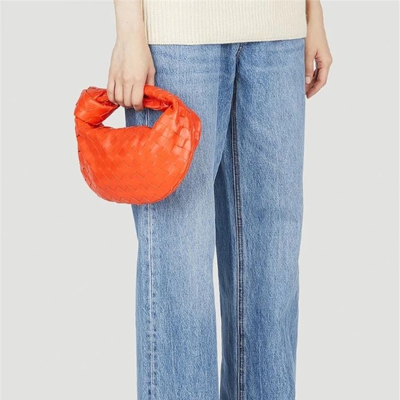 NWT Orange Bottega Veneta Mini Jodie Dark - Picture 17 of 17